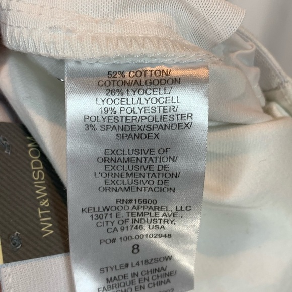 Wit & Wisdom Absolution Knee Length Bermuda Shorts - White - size 8 - Picture 9 of 9